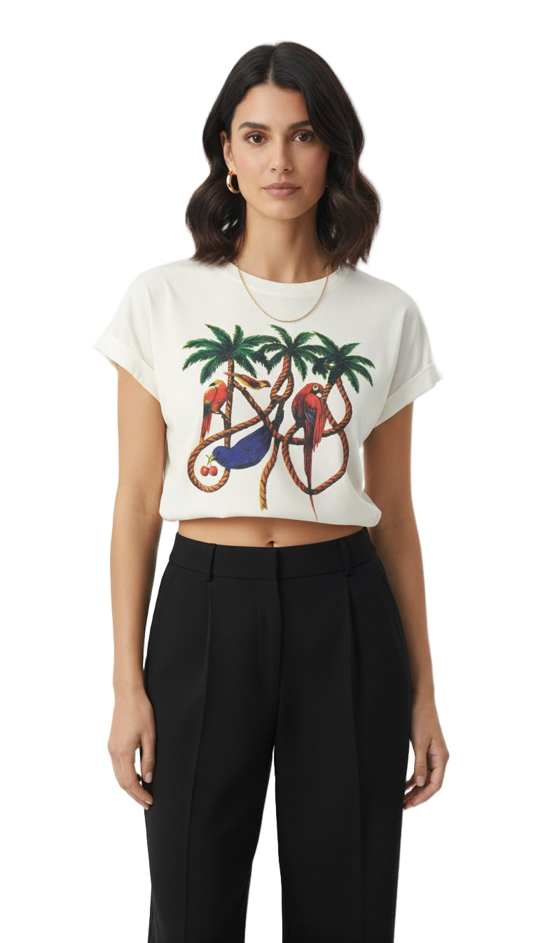 Cropped Arara no Coqueiro