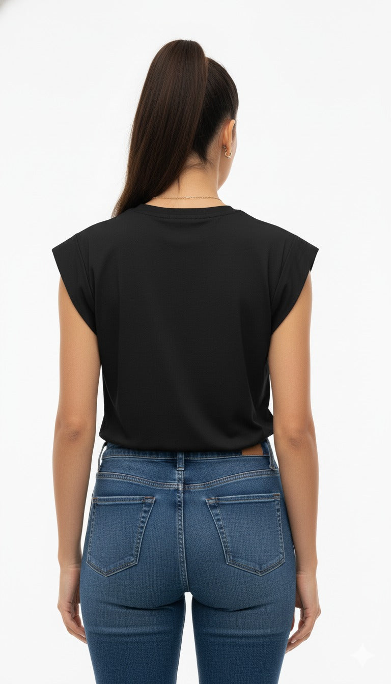 T shirt Bordada em Flores