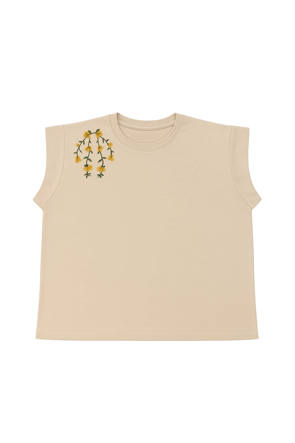 T shirt Bordada em Flores