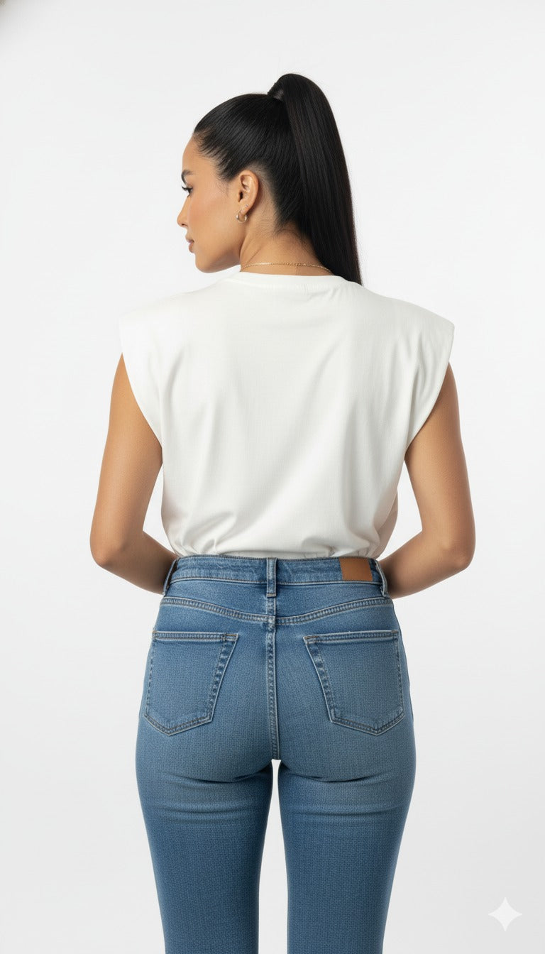 T shirt Bordada em Flores